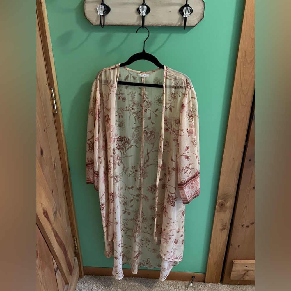 Maurice’s floral cardigan sheer